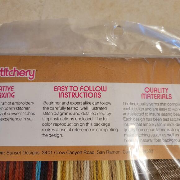 Sunset Stitchery "American Heritage" Needlepoint Kit 16x20 Sealed Vintage 1977 - Picture 11 of 14